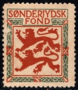 Scarce 1918 Denmark Charity Poster Stamp South Jutland Help Fund