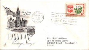 Canada 1965 FDC - Canadian Postage Stamps - Ottawa, Ont - 5c Stamp - J3882