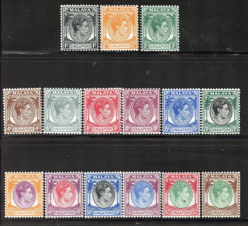 Singapore #1-20, Mint Hinge.