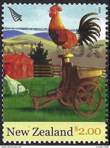 NEW ZEALAND 2005 QEII $2.00 Chinese New Year - Year of the Rooster - Farmyard...