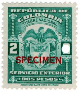 (I.B) Colombia Revenue : Consular Service 2P (ABN Specimen)