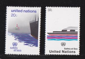 UN - New York, # 394-395, Safety at Sea, Mint NH, 1/2 Cat