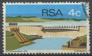 South Africa Sc#368 Used, 4c multi, H.F. Verwoerd-dam (1972)