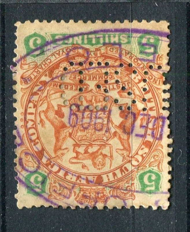 RHODESIA; Early 1900s Springbok issue fine used 5s. value