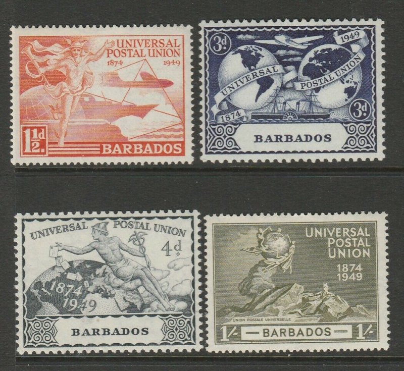 Barbados 1949 UPU UM/MNH SG 267/70