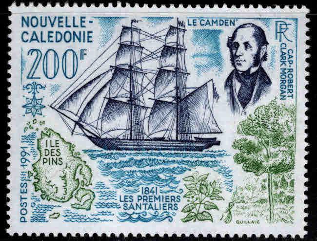 New Caledonia (NCE) Scott 657 MNH** Tall Ship stamp 1991