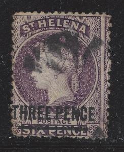 1882 St. Saint Helena - Sc# 27- Perf 14x12 1/2 - Used - 3p On 6p (BT98)