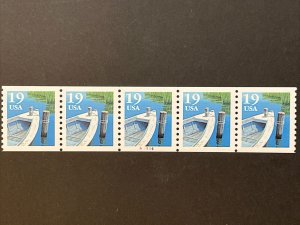 US PNC5 19c Type II Fishing Boat Stamps Sc# 2529a Plate A5556 MNH