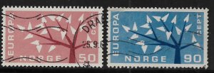 NORWAY 414-415 EUROPA ISSUE 1962 SET
