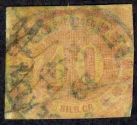 Germany Prussia Sc# 21 Used 1866 10sg Numeral