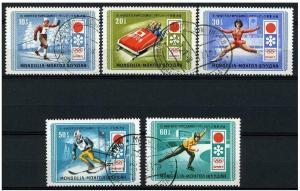 Mongolia 1972 - Scott 650 ..654 CTO no gum - Sapporo Olympic