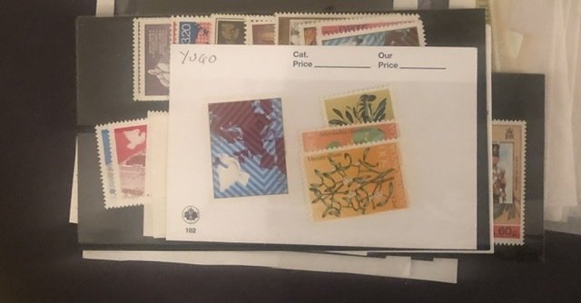 Lot of International Stamps In Glass Scenes Some Have Nice Value