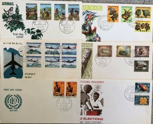 PNG Papua New Guinea 12 diff Old time FDC First Day Cover 1967-71