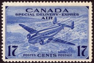 Canada 1942 17c Ultramarine Special Delivery SG S14 MH