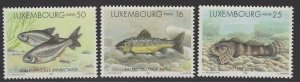 LUXEMBOURG SG1469/71 1998 FRESHWATER FISH MNH