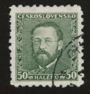 CZECHOSLOVAKIA Scott 194 Used stained stamp