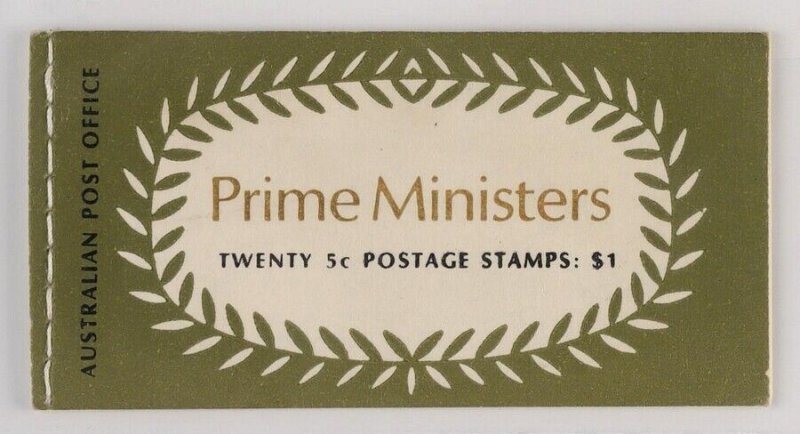 AUSTRALIA 1969 Prime Ministers $1 booklet V69/3. MNH **. Pfr B132Bf cat $30