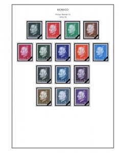 COLOR PRINTED MONACO 1885-2010 STAMP ALBUM PAGES (346 illustrated pages)