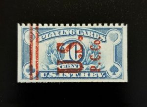 1929 10c Class A Playing Cards U.S. Internal Revenue RF23 Coil, Light Blue