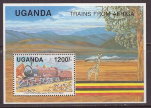 Uganda (1991) #885 Locomotive (Trains from Africa), MNH