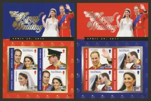 Antigua Sc# 3144-5 MNH Royal Wedding (2x M/S)