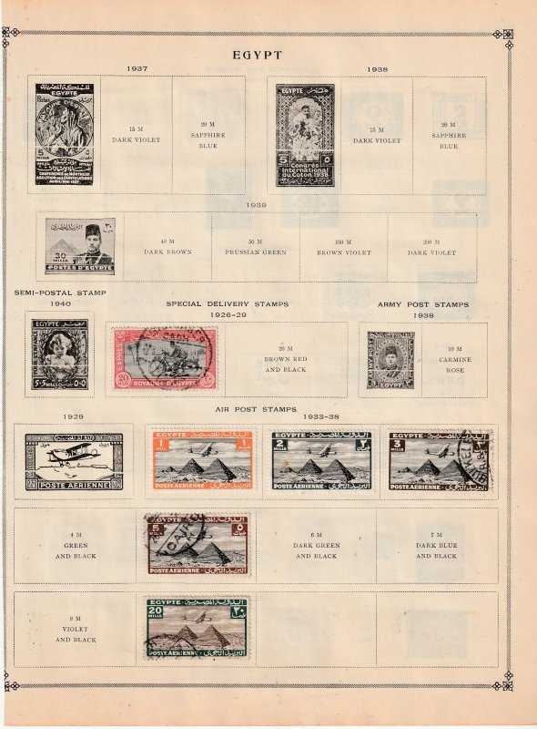 Egypt Collection - 6 Scans, All the stamps are in the scans.