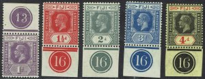 FIJI 1922 KGV PLATE NUMBER RANGE TO 4D WMK MULTI SCRIPT CA */**