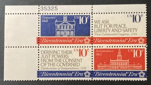 U.S. 1974 #1546a PB, First Continental Congress, MNH.