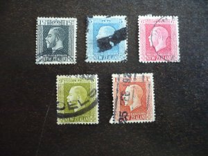 Stamps - New Zealand - Scott# 145,153,154,158,159 - Used Part Set of 5 Stamps