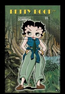 Dominica 2001 - Betty Boop - Jungle - Stamp Souvenir sheet - Scott #2349 - MNH