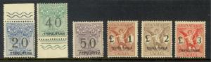 TRIPOLITANIA 1926 SEGNATASSE VAGLIA  MONEY ORDER STAMPSSet 1-6 MNH