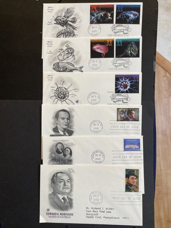 24 Different US FDCs from 2000 with Postal Commemorative Society Cachets