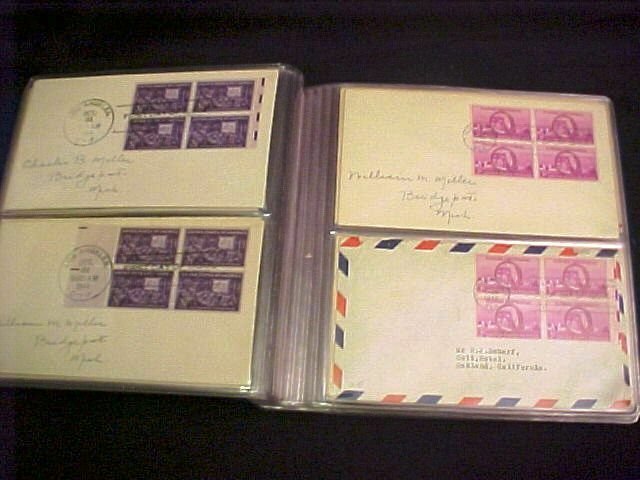 60 FDC Collection Blks/4 1940 – 1949 era Scott # 879 // 1949