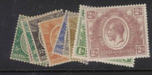 Kenya And Uganda SG 77-88 MOG (1ftr)