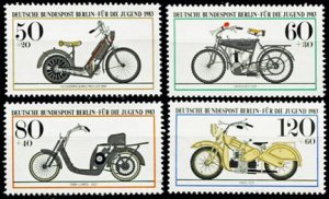 Scott #9NB198-201 Motorcycles MNH