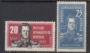 DDR - 1960 A.W.A.Graf von Gueisenau Mi# 793/794 - MNH (7006)