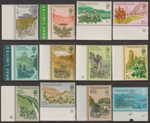 EDSROOM-17159 Tristan Da Cunha 162-173 MNH 1972 Compl Plants & Flowers CV$24.65