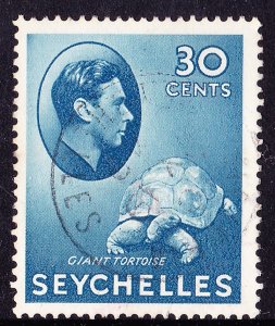 SEYCHELLES 1942 KGVI 30 Cents Blue SG142ab FU