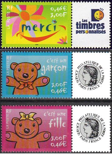 Scott #2805a-7a Announcements with labels MNH