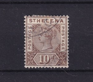 St Helena QV 1890 10c Brown SG52 VFU BP16001
