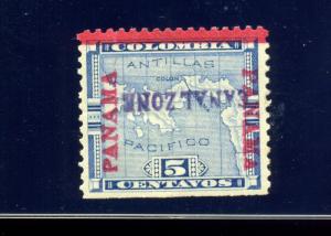 Canal Zone Scott #2a  Inverted Overprint Mint Stamp w/APS Cert (Stock #CZ2-aps1)