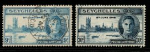 SEYCHELLES SG150/1 1946 VICTORY FINE USED
