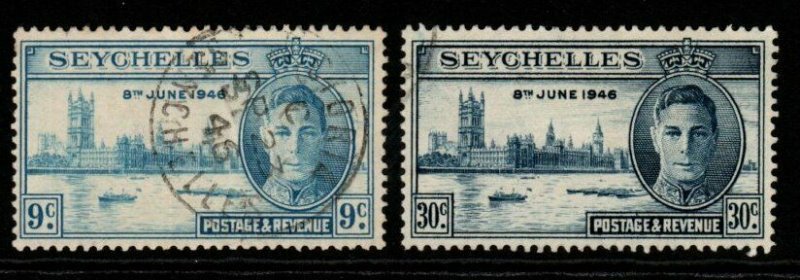 SEYCHELLES SG150/1 1946 VICTORY FINE USED