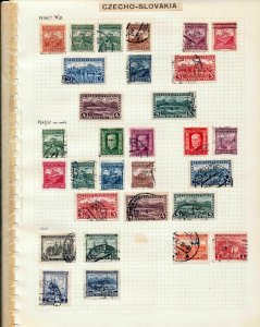 Czechoslovakia 1918/38 Used on 10 Pages Imperf Perf (Apprx 180 )(ZA 478