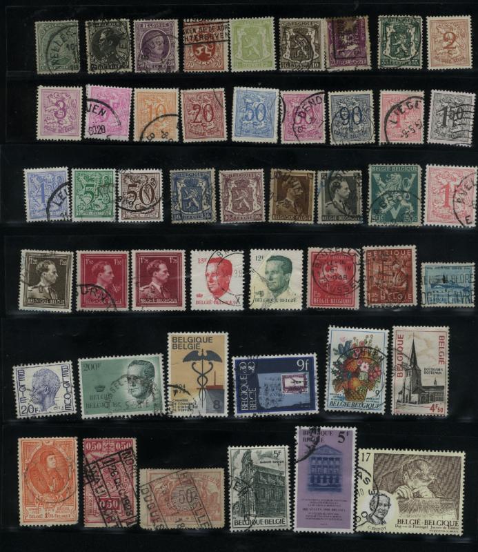 Belgium  70 different Mint & used  PD  3.00