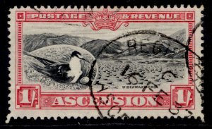 ASCENSION GV SG28, 1s black & carmine, FINE USED. Cat £15.