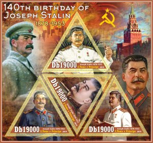 Stamps. Famous people. Joseph Stalin  2019 1+1 sheets perforated