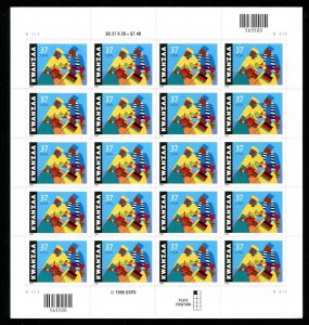 Scott 3673 Kwanzaa 37¢ 2002 MNH Sheet of 20 Festival Black American Culture