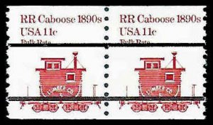 PCBstamps   US #1905a Coil Pair (=)22c(2x11c) RR Caboose, MNH, (19)