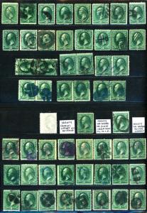 U.S. #147, 158 Used Fancy Cancels Mixed Condition